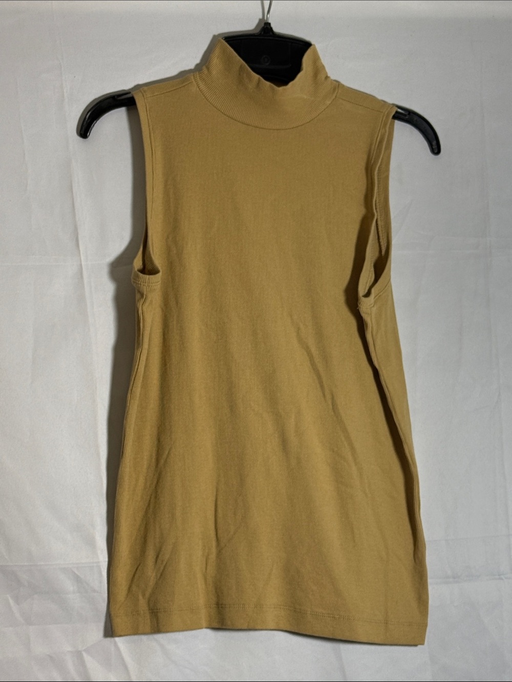 LOFT Sleeveless Mock Neck Tank in Camel